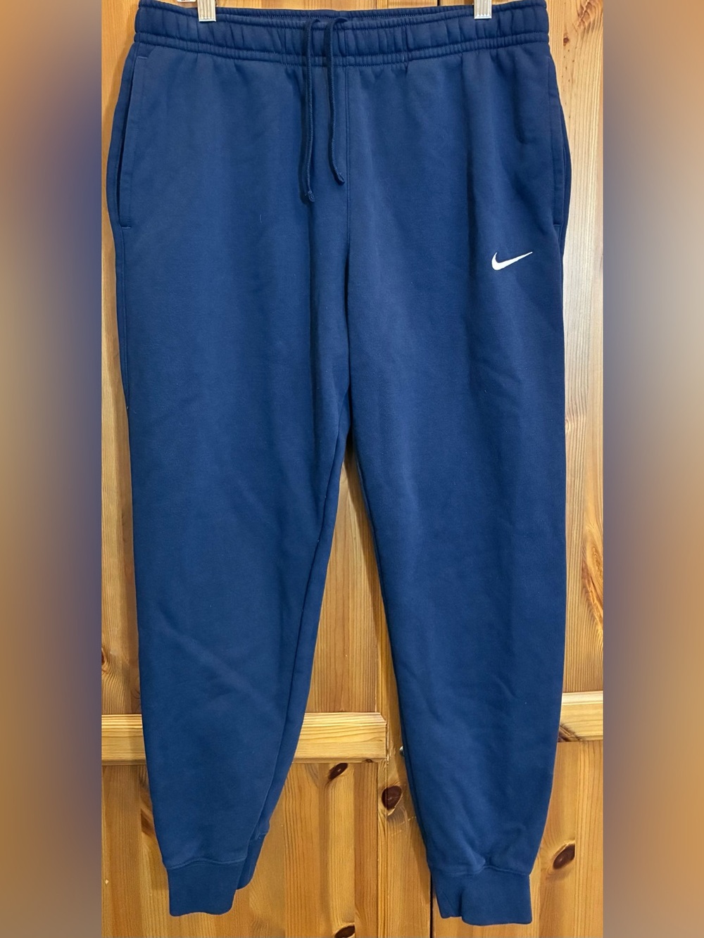 Nike Club Fleece Sportswear Navy Blue  Sweatpants Joggers Swoosh Mens Large L